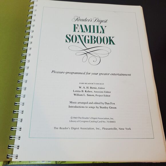 Reader's Digest: Family Songbook - Spiral-bound Hardcover - Picture 3 of 12